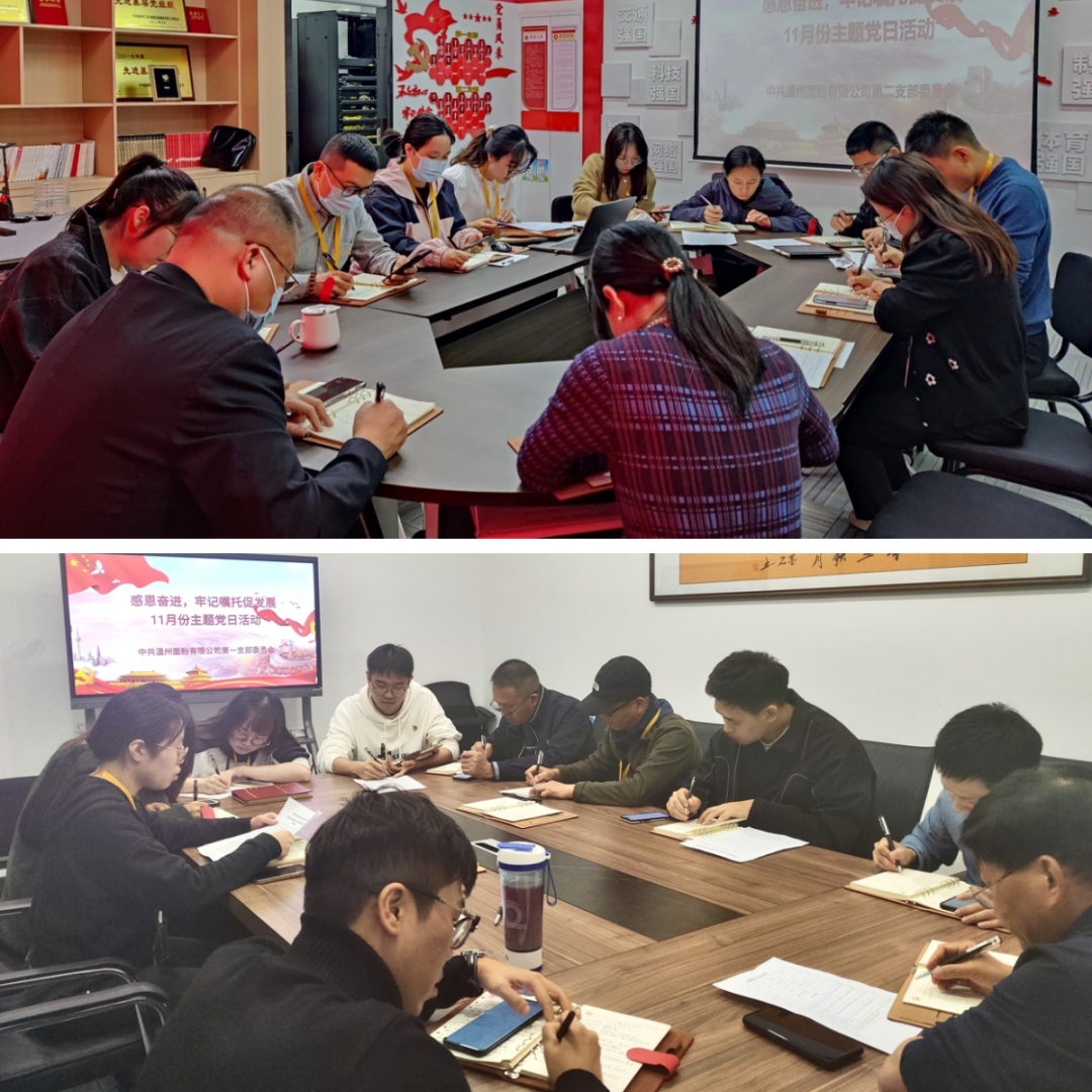 感恩奮進，牢記囑托促發(fā)展丨面粉公司開展11月份主題黨日活動